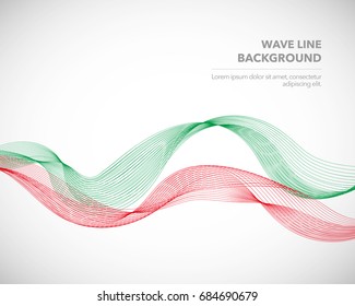 Elegant abstract vector wave line futuristic style background template