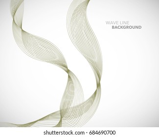 Elegant abstract vector wave line futuristic style background template