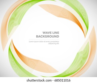Elegant abstract vector wave line futuristic style background template