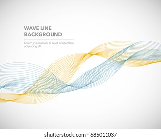 Elegant abstract vector wave line futuristic style background template