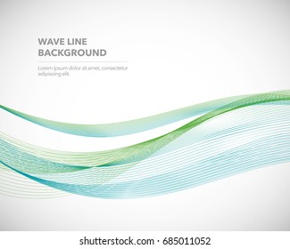 Elegant abstract vector wave line futuristic style background template