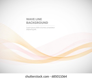 Elegant abstract vector wave line futuristic style background template