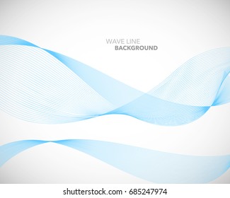 Elegant abstract vector wave line futuristic style background template