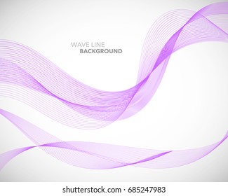 Plantilla de fondo de estilo futurista de línea de onda de Vector abstracto elegante