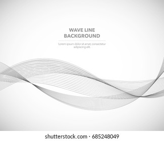 Elegant abstract vector wave line futuristic style background template