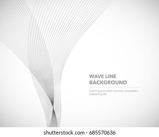 Elegant abstract vector wave line futuristic style background template