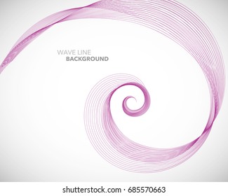 Elegant abstract vector wave line futuristic style background template