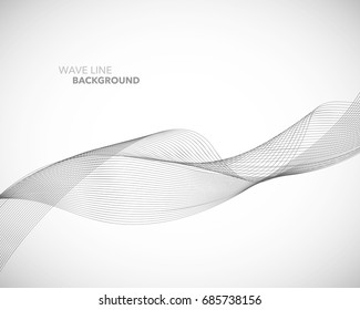 Elegant abstract vector wave line futuristic style background template