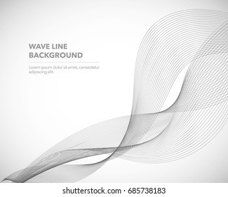 Elegant abstract vector wave line futuristic style background template