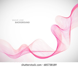 Elegant abstract vector wave line futuristic style background template