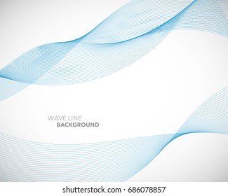 Elegant abstract vector wave line futuristic style background template