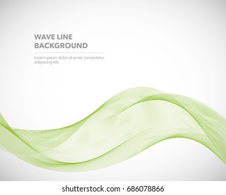 Elegant abstract vector wave line futuristic style background template