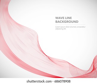 Elegant abstract vector wave line futuristic style background template
