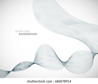 Elegant abstract vector wave line futuristic style background template