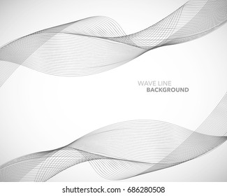 Elegant abstract vector wave line futuristic style background template