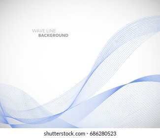 Elegant abstract vector wave line futuristic style background template