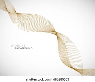 Elegant abstract vector wave line futuristic style background template