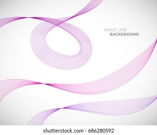 Elegant abstract vector wave line futuristic style background template