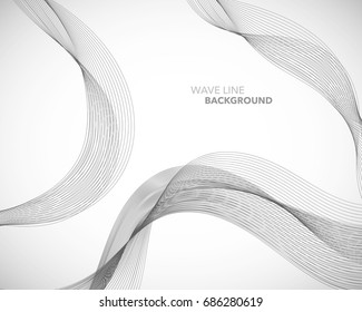Elegant abstract vector wave line futuristic style background template