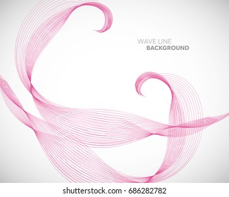 Elegant abstract vector wave line futuristic style background template