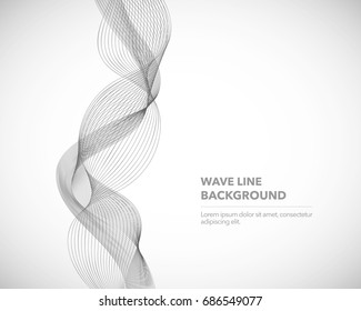 Elegant abstract vector wave line futuristic style background template