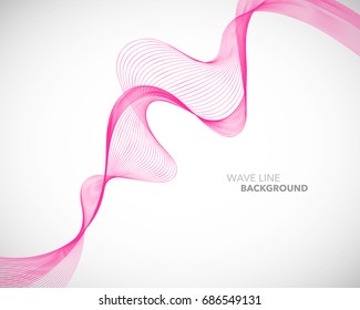 Elegant abstract vector wave line futuristic style background template