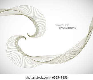 Elegant abstract vector wave line futuristic style background template