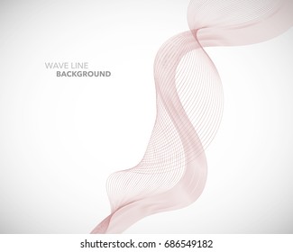 Elegant abstract vector wave line futuristic style background template