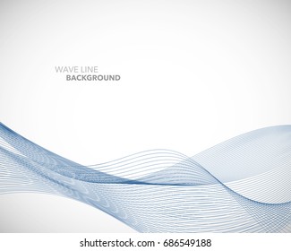 Elegant abstract vector wave line futuristic style background template