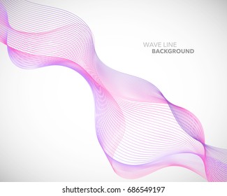 Elegant abstract vector wave line futuristic style background template