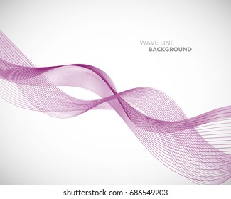 Elegant abstract vector wave line futuristic style background template