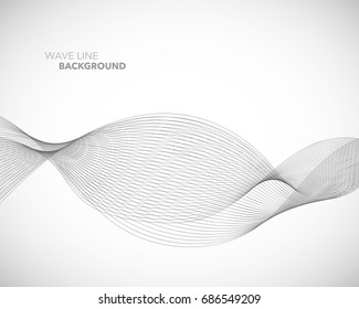 Elegant abstract vector wave line futuristic style background template