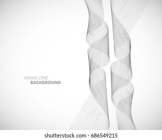 Elegant abstract vector wave line futuristic style background template