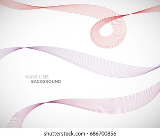 Elegant abstract vector wave line futuristic style background template