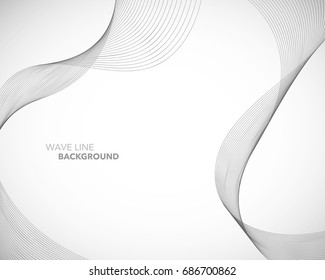 Elegant abstract vector wave line futuristic style background template