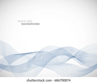 Elegant abstract vector wave line futuristic style background template