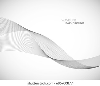 Elegant abstract vector wave line futuristic style background template