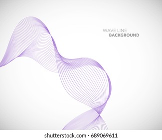 Elegant abstract vector wave line futuristic style background template