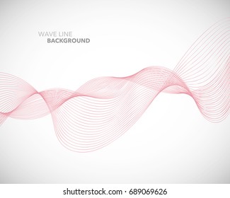 Elegant abstract vector wave line futuristic style background template