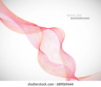 Elegant abstract vector wave line futuristic style background template