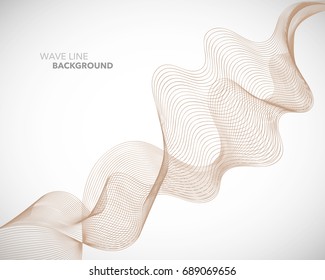 Elegant abstract vector wave line futuristic style background template