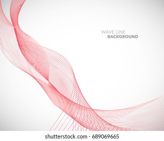 Elegant abstract vector wave line futuristic style background template