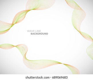 Elegant abstract vector wave line futuristic style background template