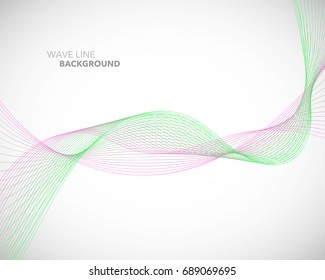 Elegant abstract vector wave line futuristic style background template