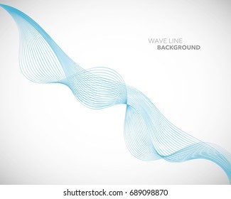 Elegant abstract vector wave line futuristic style background template
