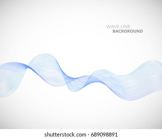 Elegant abstract vector wave line futuristic style background template