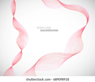 Elegant abstract vector wave line futuristic style background template