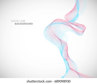 Elegant abstract vector wave line futuristic style background template