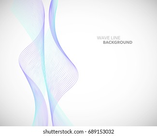 Elegant abstract vector wave line futuristic style background template