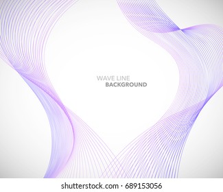 Elegant abstract vector wave line futuristic style background template